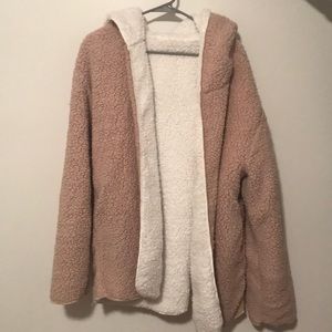 NWOT Zaful hooded sherpa coat